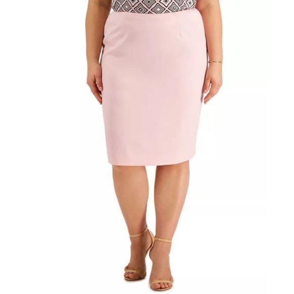 Kasper Dresses & Skirts - KASPER Knee Length Pencil Skirt in Pink Women's Plus Size 16W 27” long